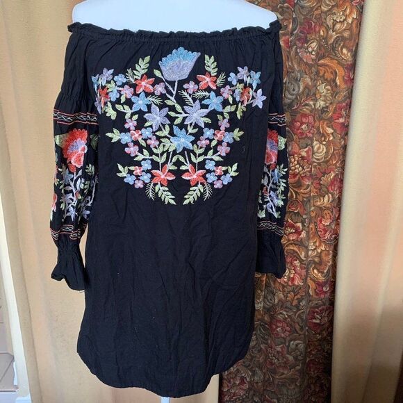 Free People 'Fleur Du Jour' Off-Shoulder Mini Shift Dress - size XS - Picture 3 of 12